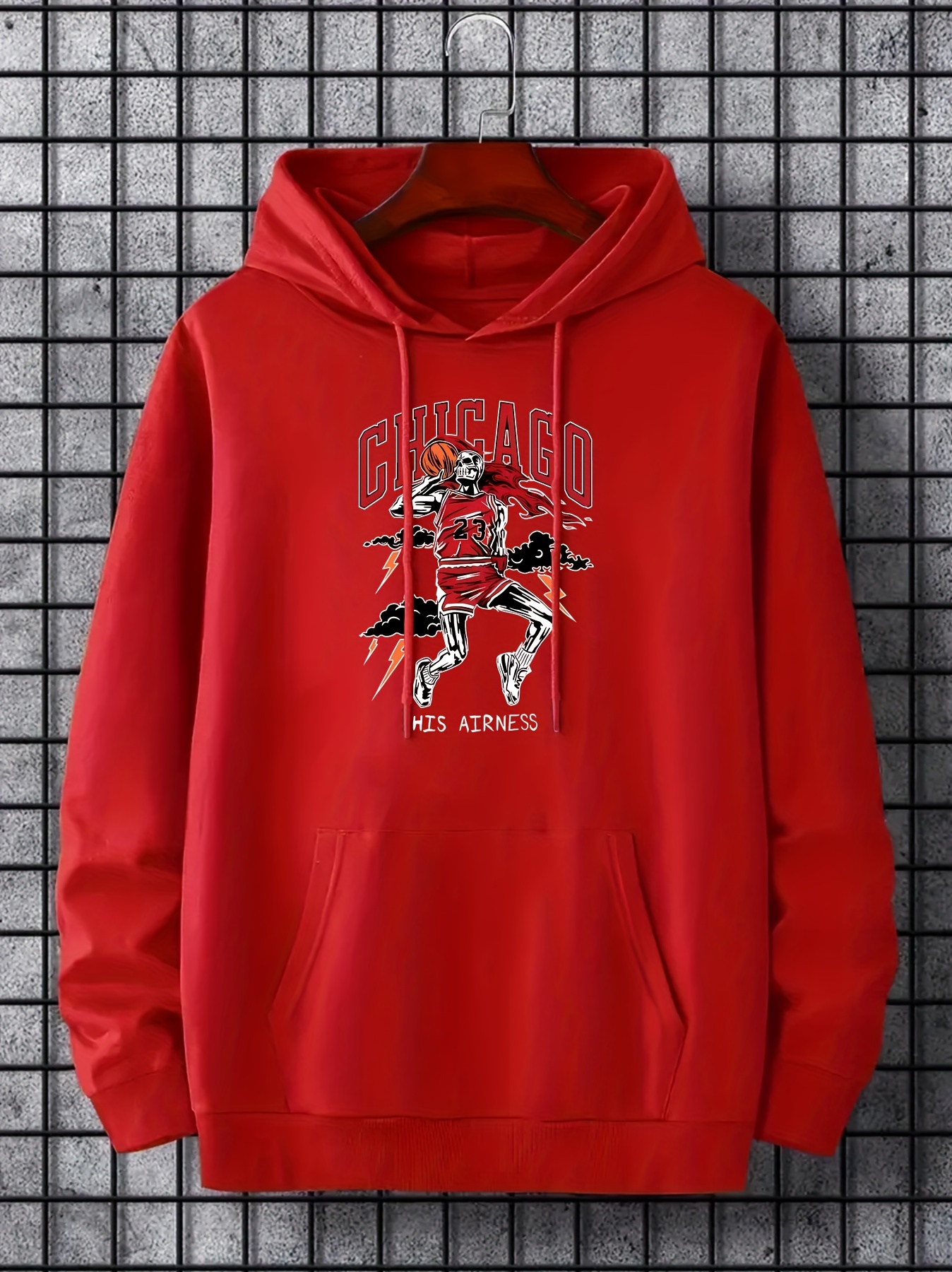 Men's Chicago Bulls Print Hoodie Sweatshirt