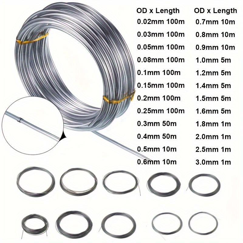 304 Stainless Steel Wire 0.02mm Single Strand Tail Beading - Temu