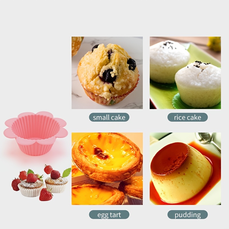 6pcs) 7cm 9cm Small Big Size Silicone Muffin Cups Cake Molds