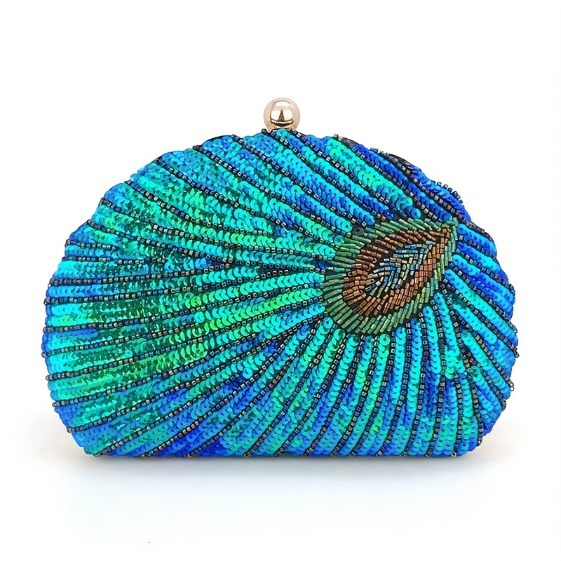 Vintage Style Beaded Evening Bag Party Cocktail Purse Multicolor