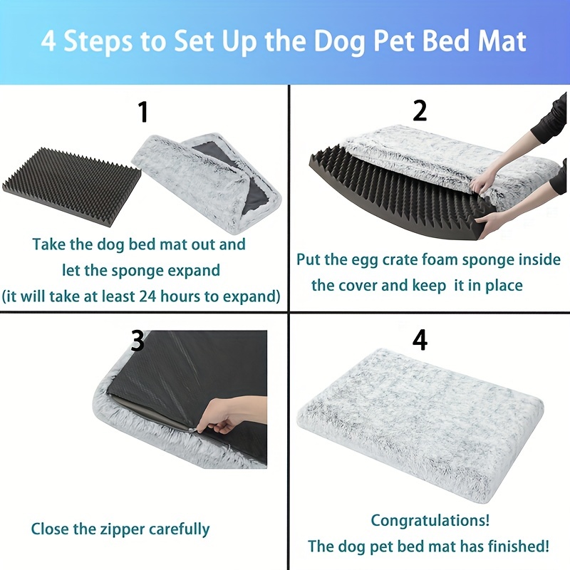 Plush Orthopedic Dog Bed With Waterproof Cover Anti slip Egg - Temu