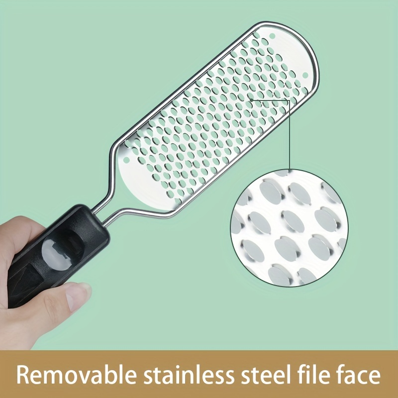 Stainless steel file Foot rasp foot file ， Best Foot care pedicure metal  surface tool to remove hard skin. - black
