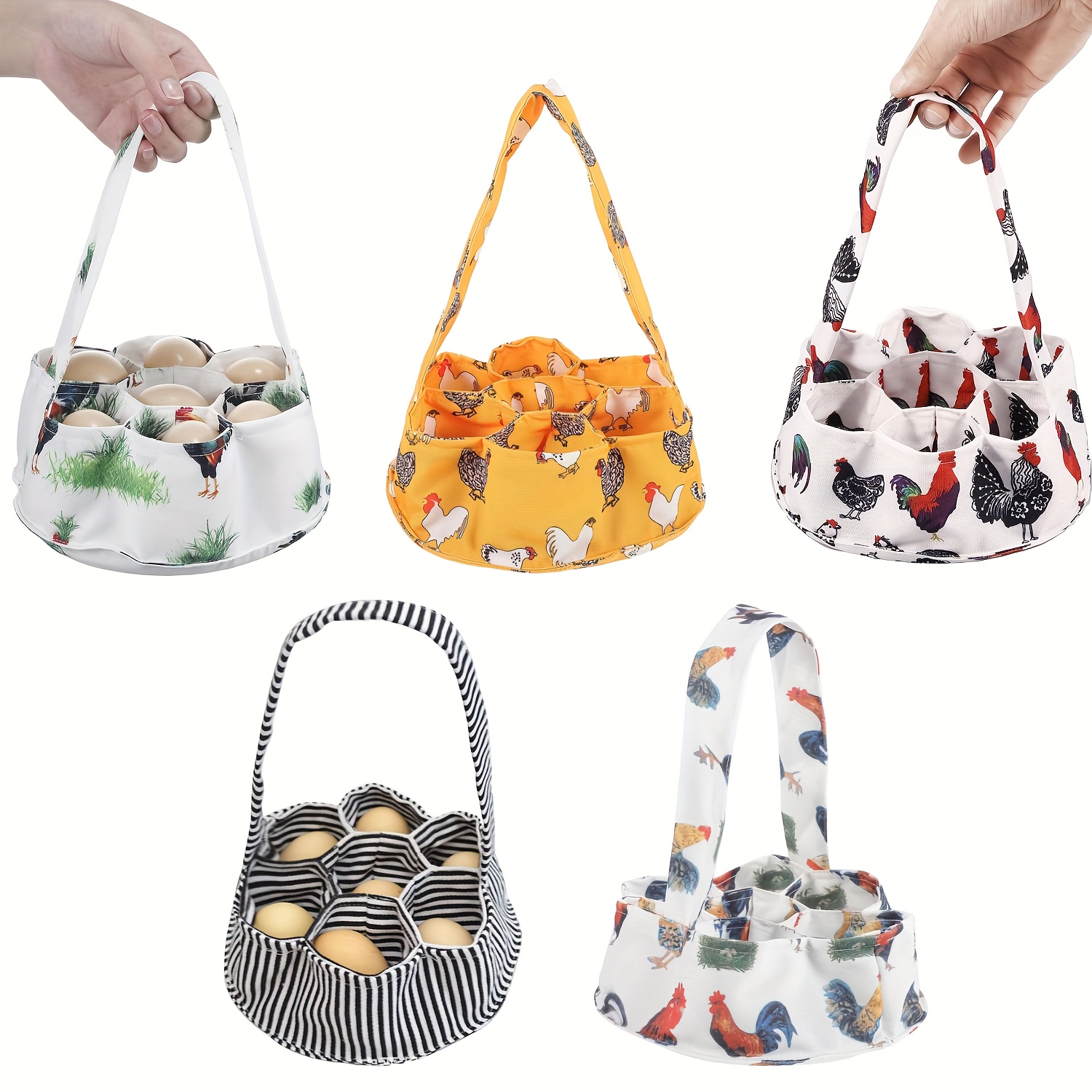 Egg Collection Bag Rooster Printed Egg Storage Bag Exquisite - Temu