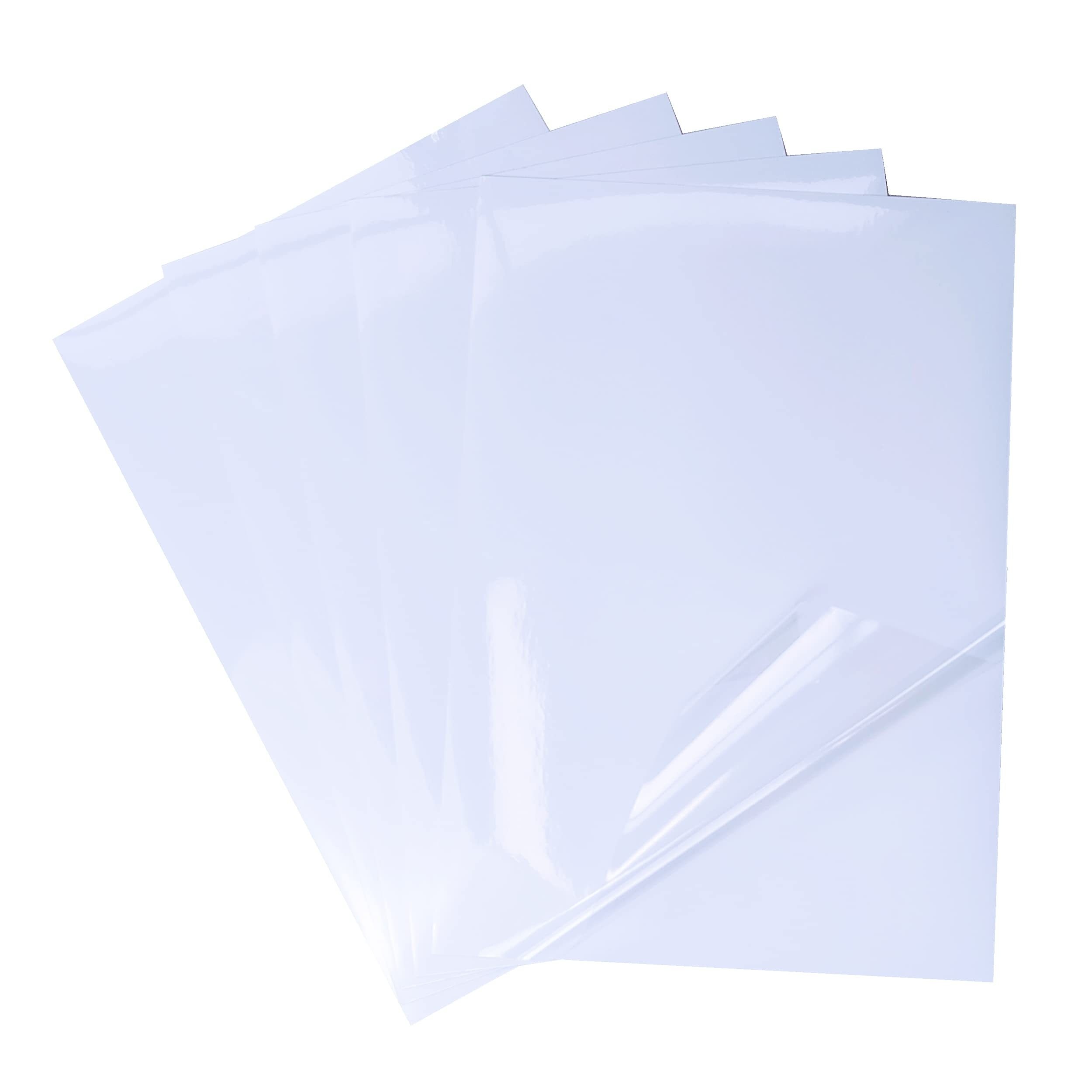 5 Feuilles (format A4) Papier Autocollant Vinyle Semi-transparents  Imprimables Étanches Pour Imprimante À Jet D'encre / Laser, Mode en ligne