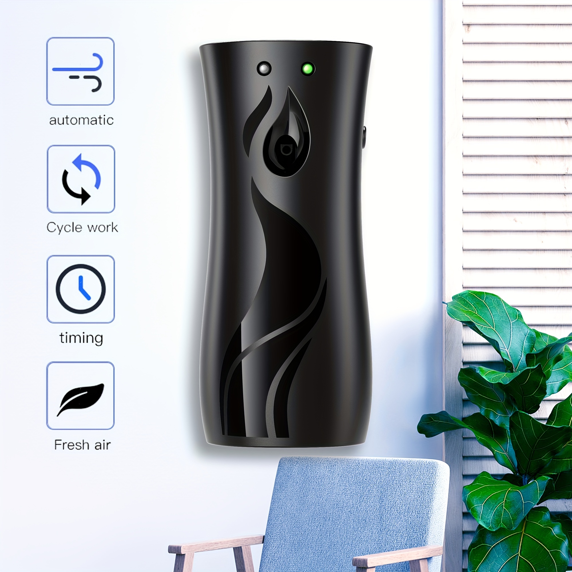 Home Indoor Wall-Mounted Automatic Spray Electric Air Freshener Dispenser  Adjustable Fragrance Aerosol ?Batteries not