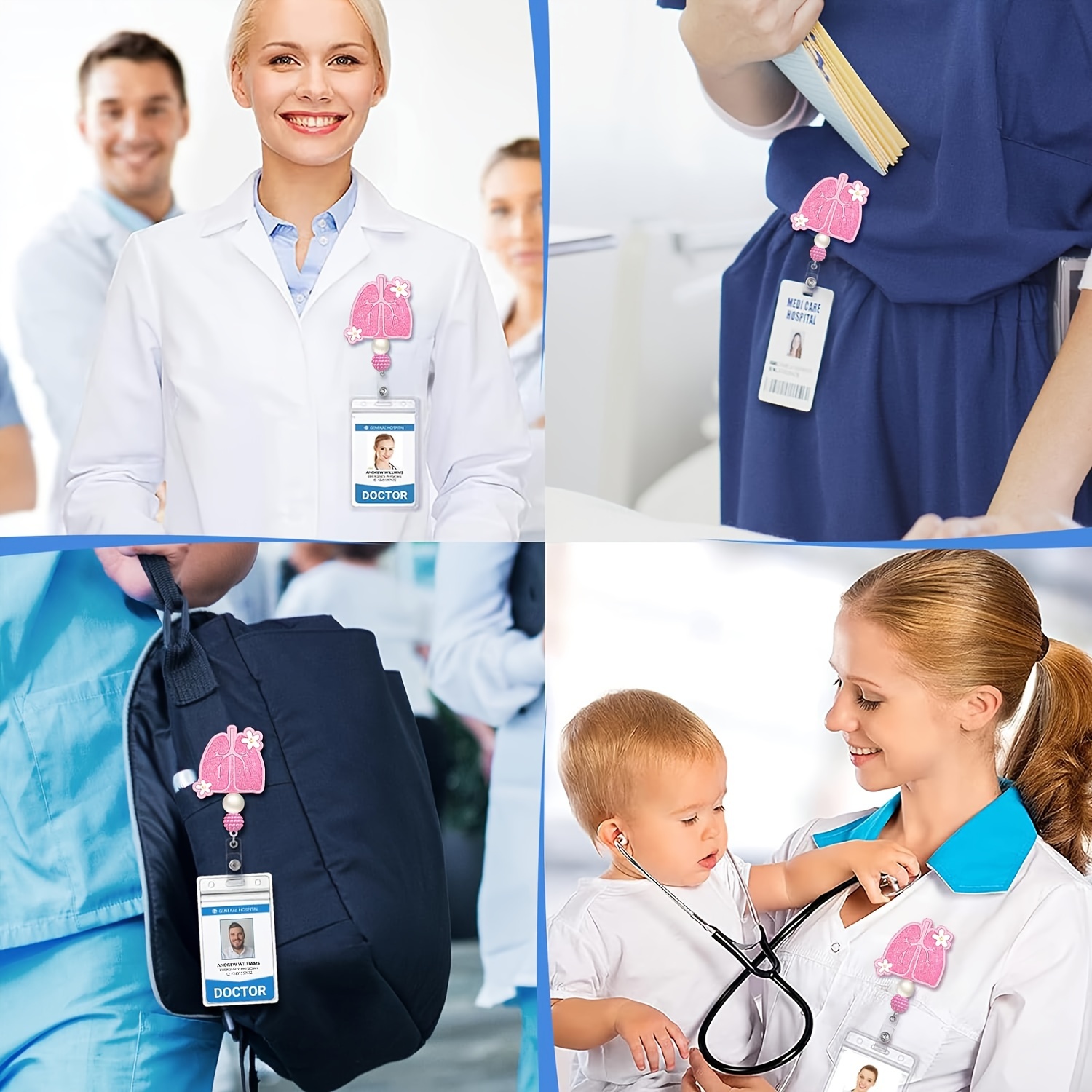 Badge Reel Retractable For Nurse Cute Nursing Id Badge - Temu