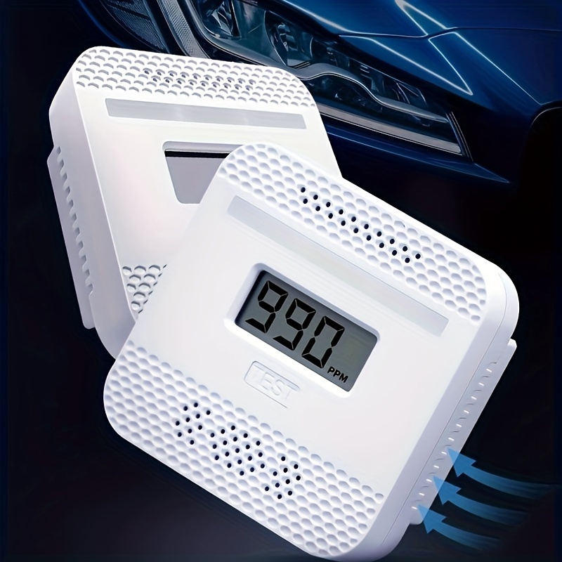 Detector de monóxido de carbono, detector de alarma de monitor de gas CO  alimentado por batería, cumple con las normas UL 2034, detector de alarma  de