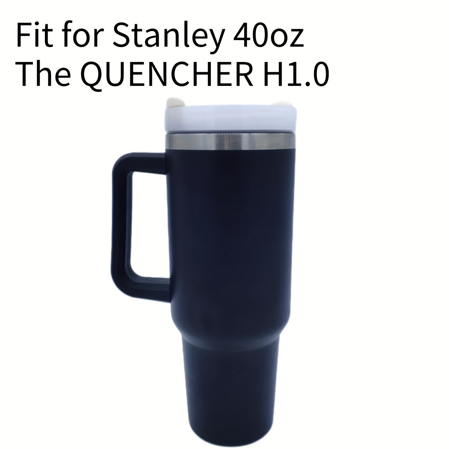 40 oz. fake stanley cup Black New w/ straw