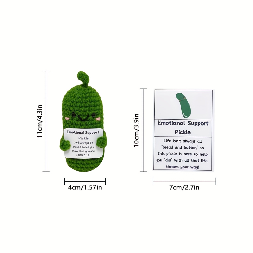 1pc Handmade Emotional Support Pickled Cucumber Gift, Handmade Crochet  Emotional Support Pickles, Cute Crochet Pickled Cucumber Knitting Doll,  Pickle Ornament Gift