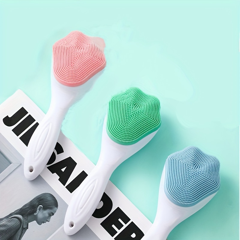 3d Silicone Facial Cleansing Brush Cleaning Scrub Oily Mixed - Temu