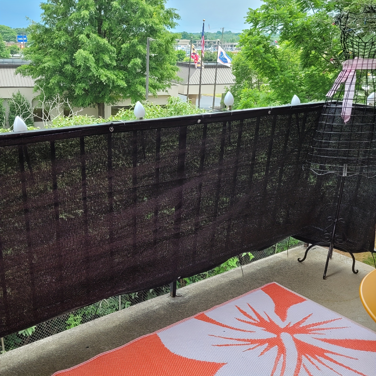  Mit Ösen Schattennetz Schwarz Schattierungsnetz Für Pflanzen  Balkon Terrassendach Pool Gewächshäuser Balkone Sonnenschutz Netz (Size :  2x4m(6.56x13.12ft))