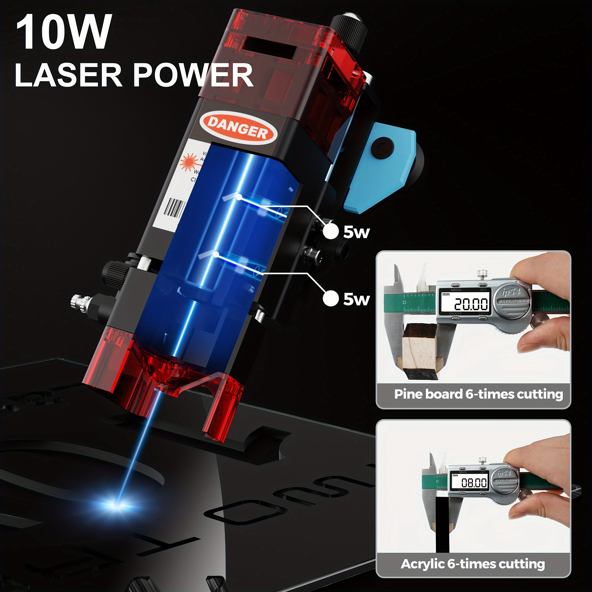 Laser Engraver Alta Precisión 5/10w Máquina Grabado Corte - Temu Mexico