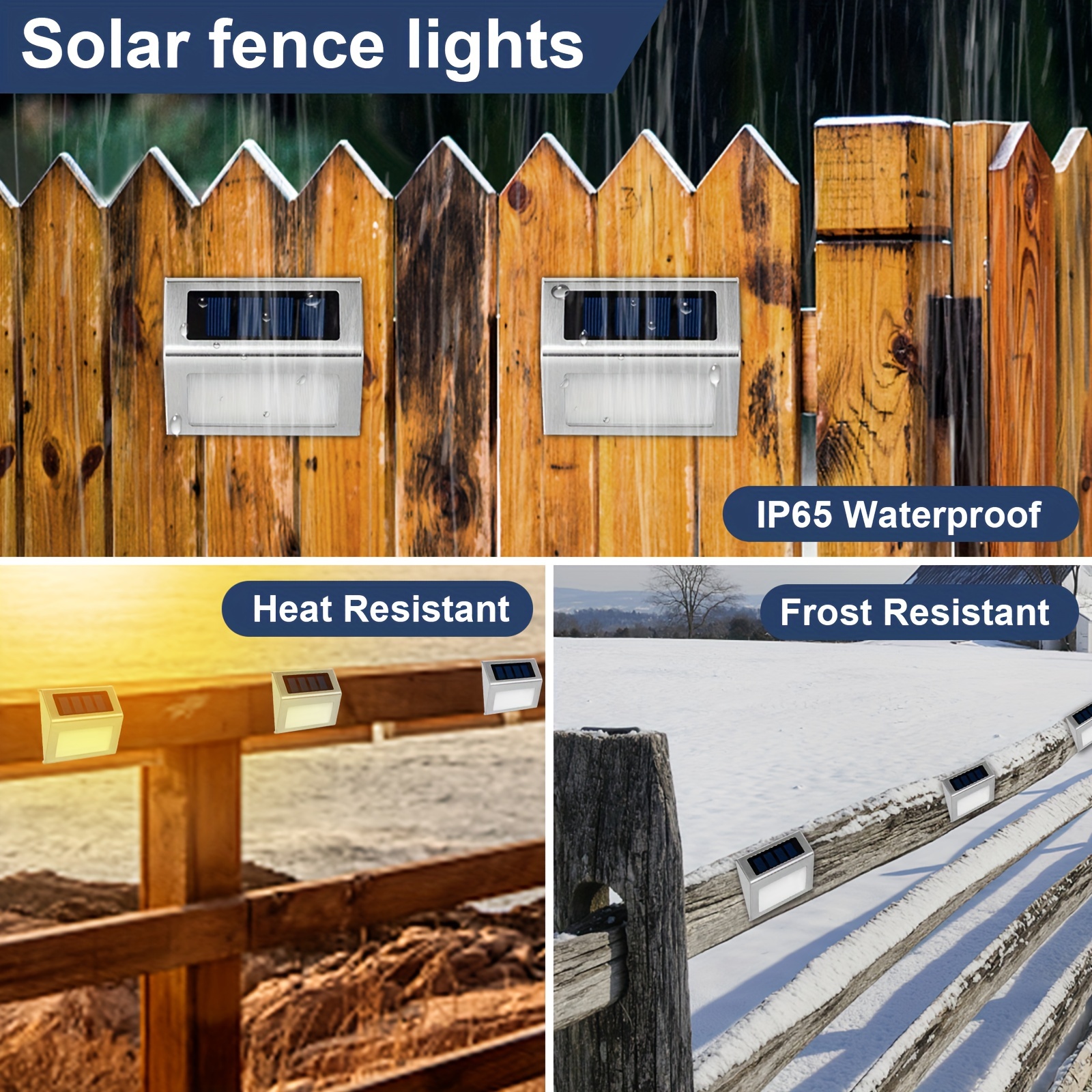 Solar lights for split deals rail fence