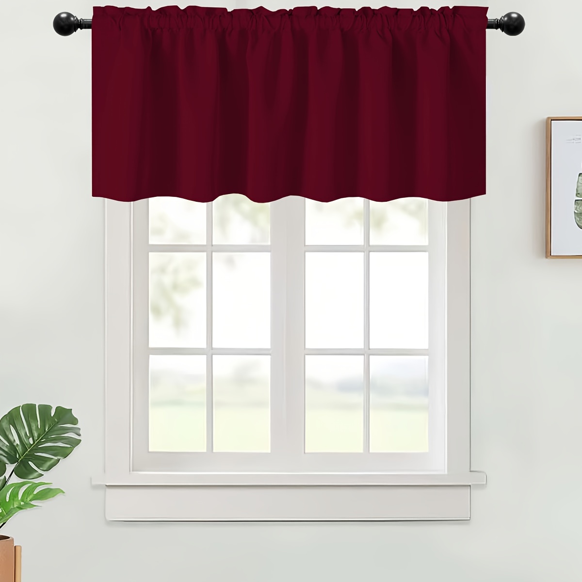 1pc curtain with blackout and heat insulation rod suitable for   room bedroom and home decoration details 9