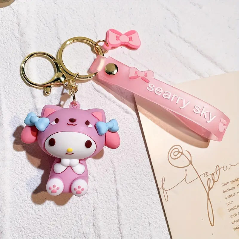 10PCS Sanrio Kuromi BAD BADTZ-MARU Hello Kitty DIY Jewelry Accessories  Alloy Drip Oil Necklace Accessories Bracelet Pendant 