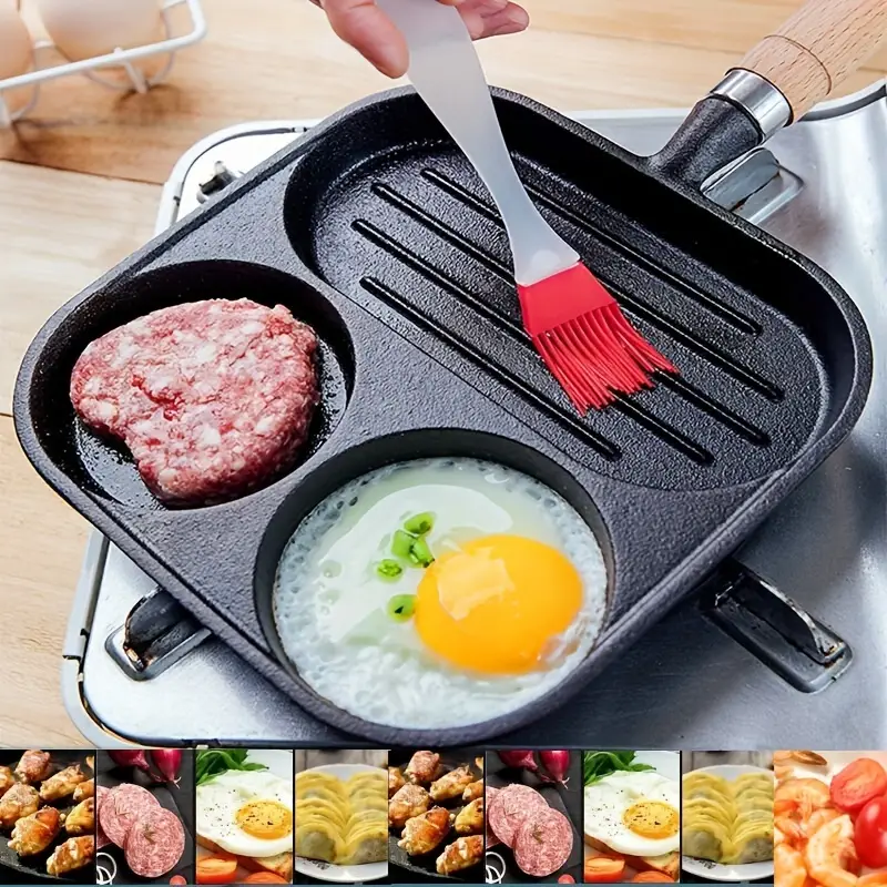 Multi-Purpose Durable Nonstick Omelet Frying Pan 3-in-1 Steak