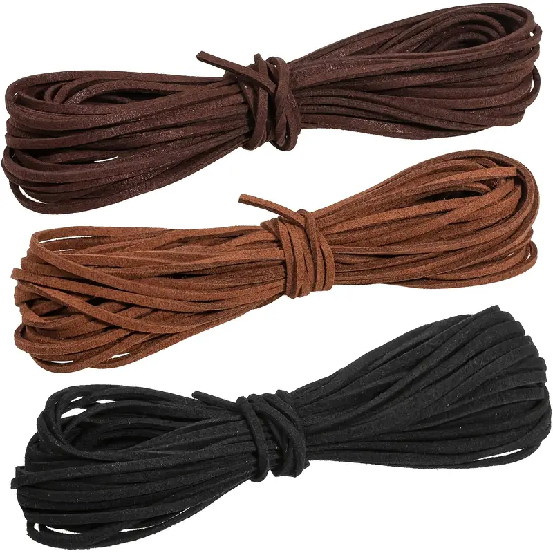 Suede Cord Faux Leather Cord String Rope Thread Bracelet - Temu Canada