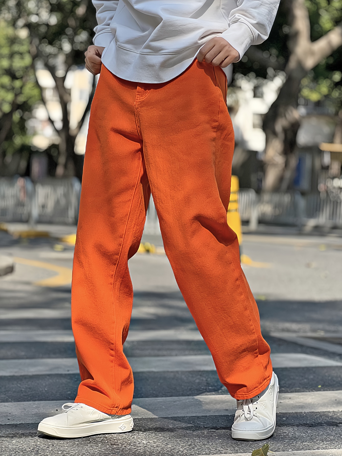 Men's Loose Fit Baggy Jeans Casual Street Style Comfy Denim - Temu