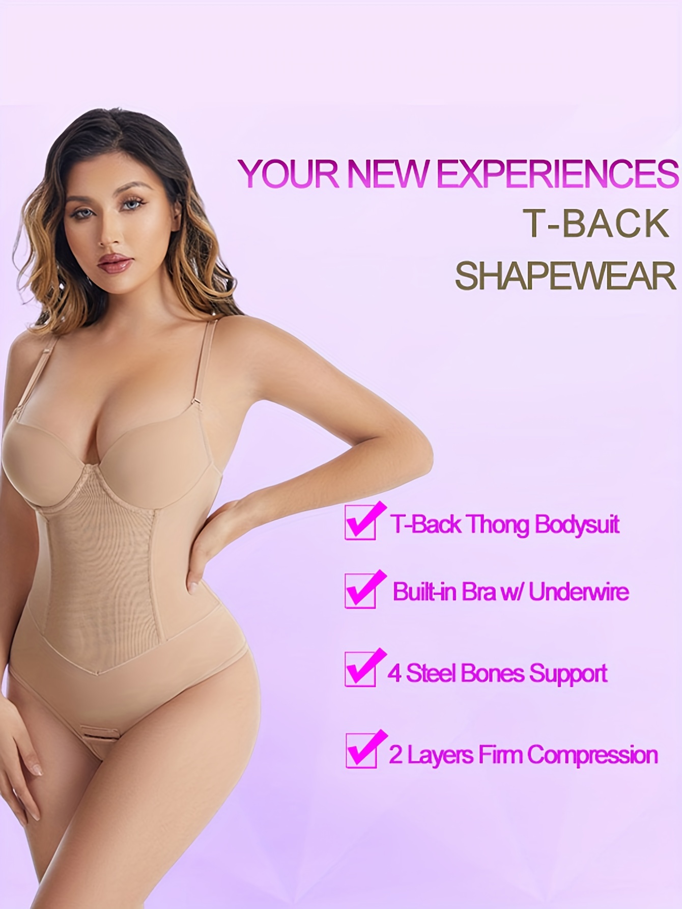 Firm support shaping bodysuit