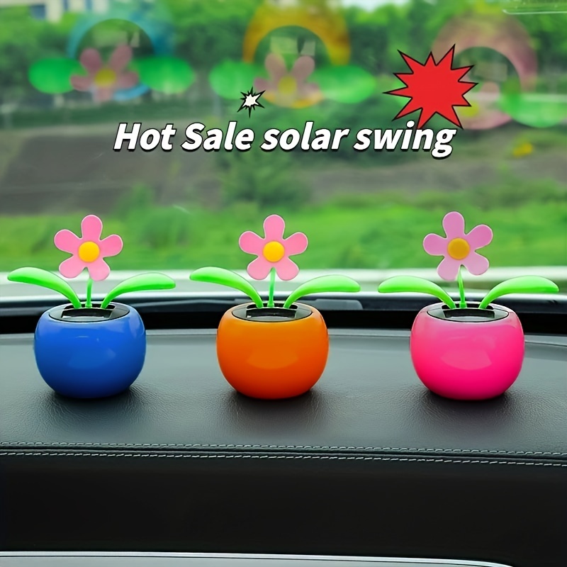 Fleur de danse solaire colorée pour tableau de bord de voiture, Pot de  décoration en forme de balançoire pour fenêtre - AliExpress