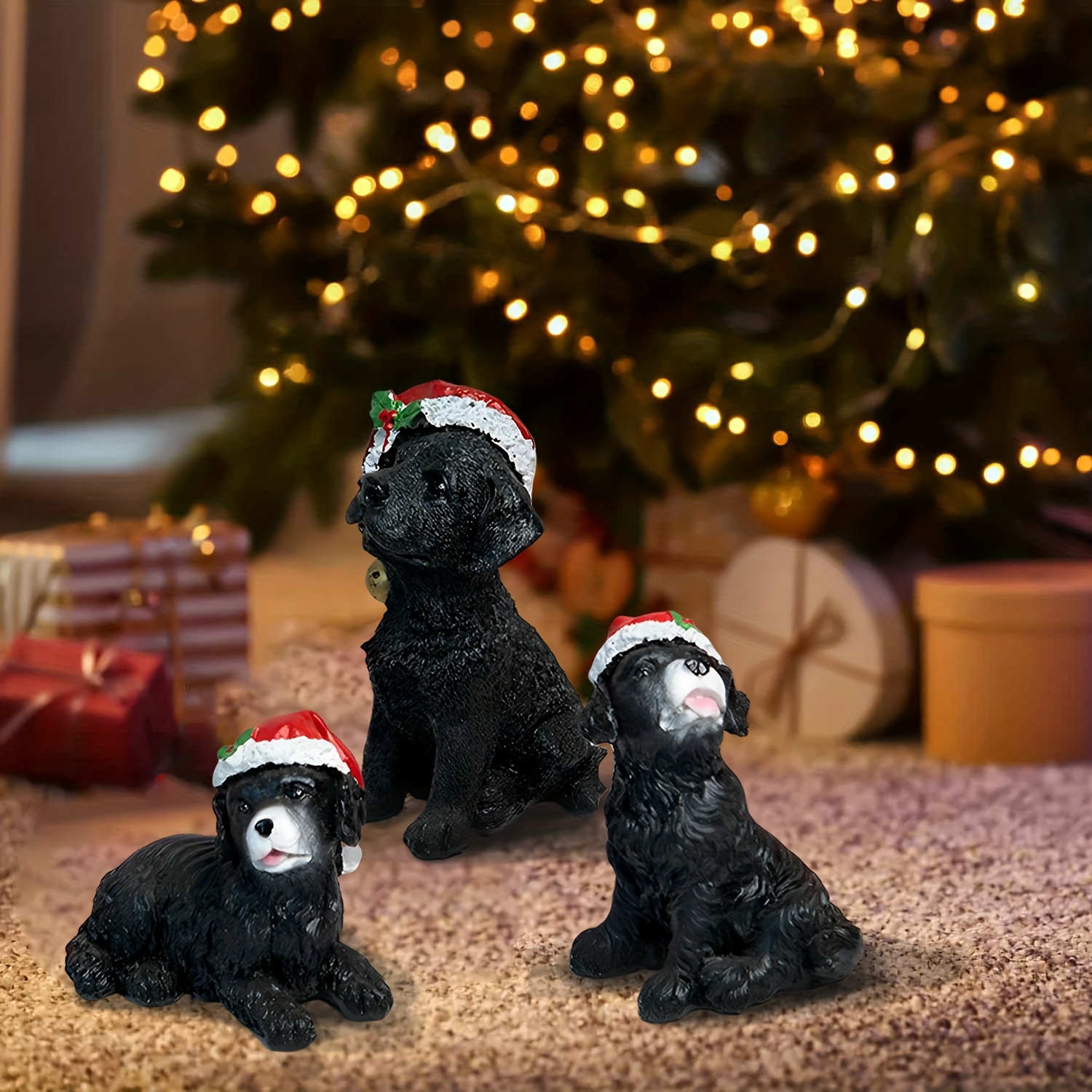 Black dog christmas ornament sale