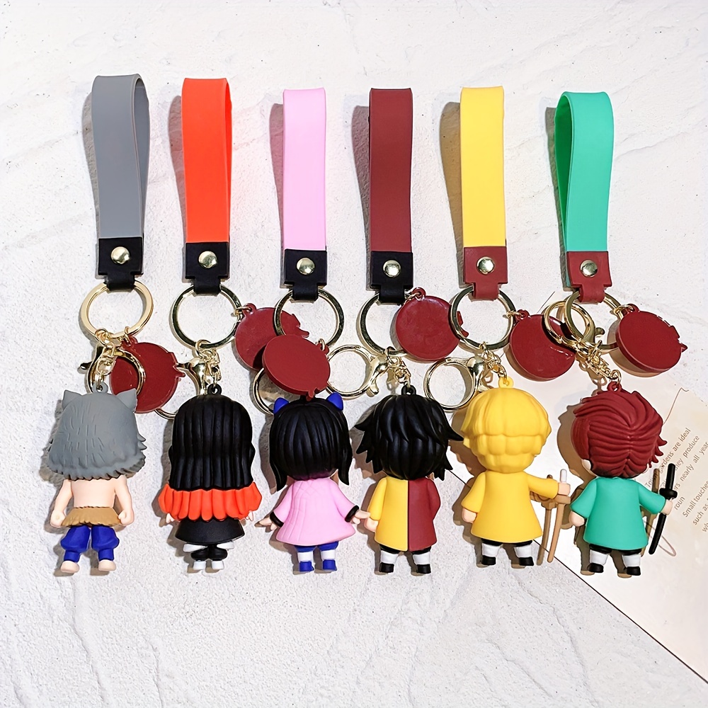 Wnt Anime Keychains 3D Motion Novelty Keychains Anime Figure Keychain for Women Men Kids Anime Gifts