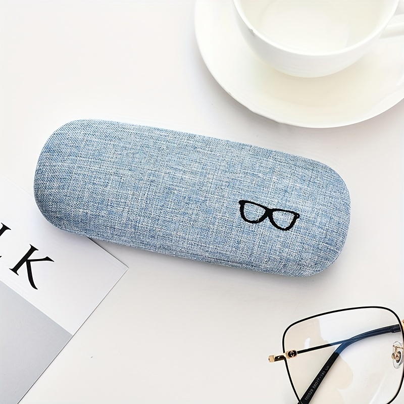 Linen Fabric Eyeglasses Case Hard Shell Protective Glasses Case