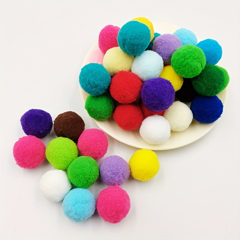 DIY Mini Fluffy Pompom Mixed Color Soft Pom Pom Balls Toys Craft Wedding  Home Decoration 16 Pcs;DIY Mini Fluffy Pompom Mixed Color Pom Pom Balls  Toys