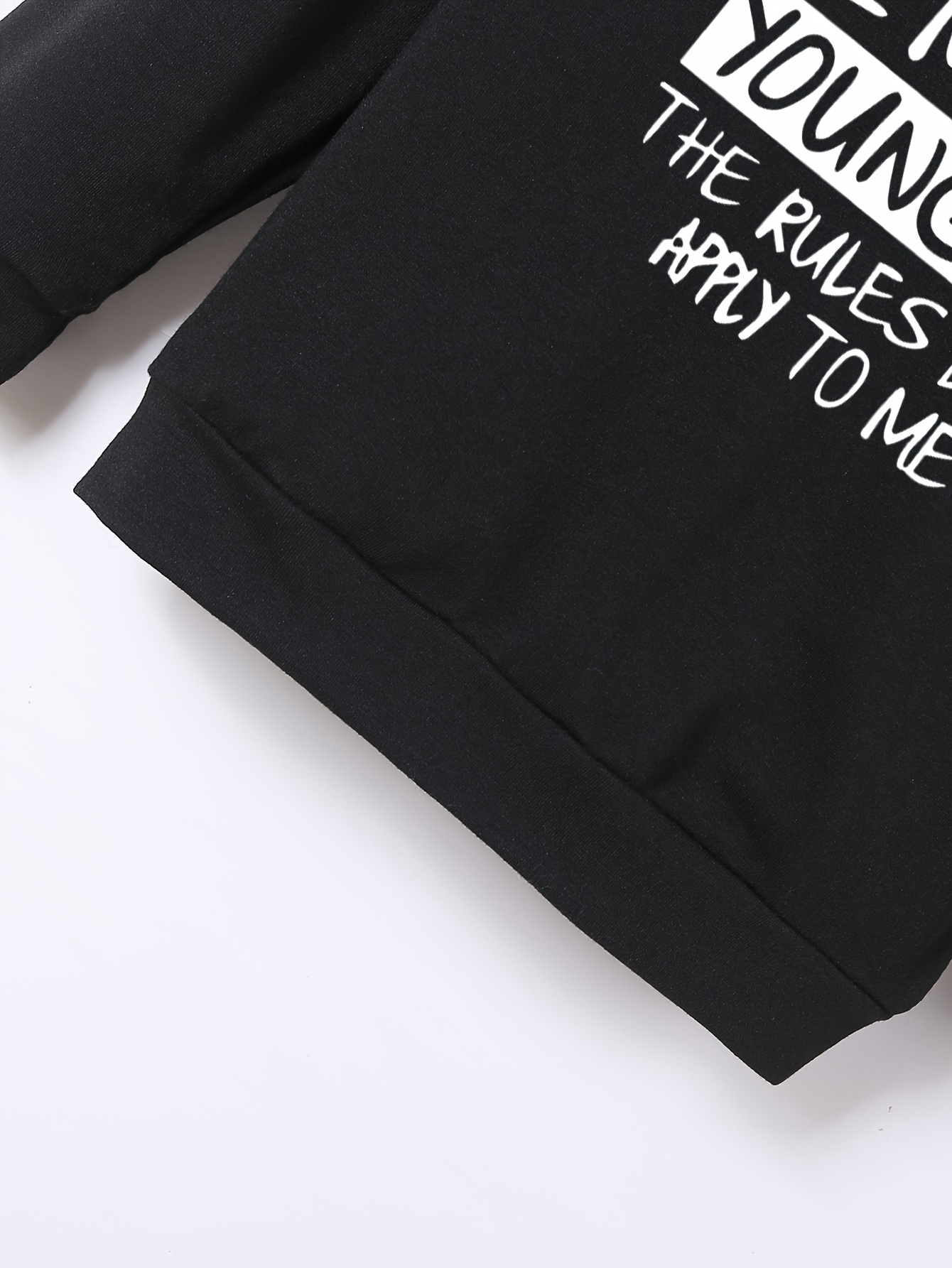 im the youngest letter print boys casual pullover long sleeve hoodies boys sweatshirt for spring fall kids hoodie tops outdoor