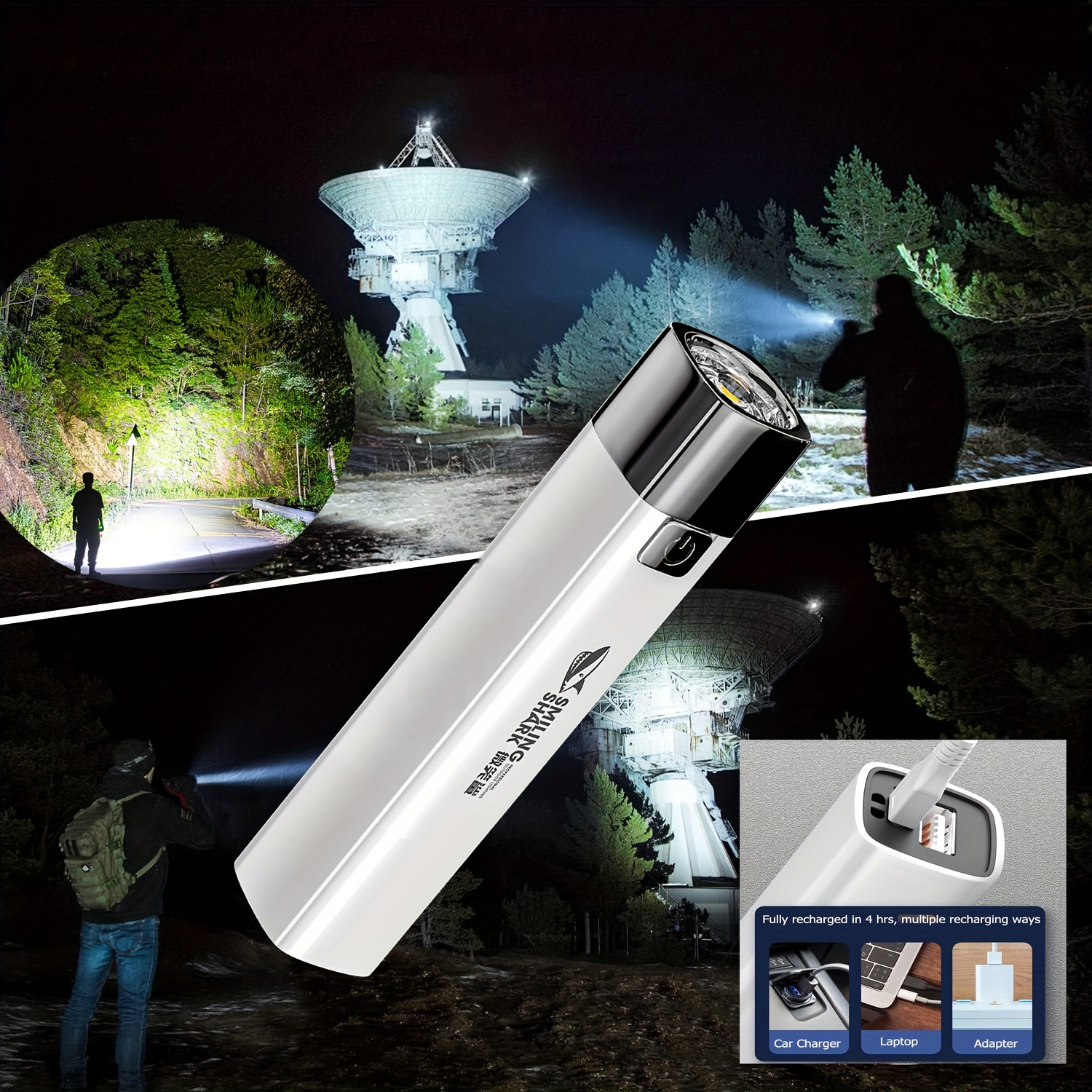 Lampe De Poche LED Rechargeable USB Super Bright XHP70.2 - Temu Belgium