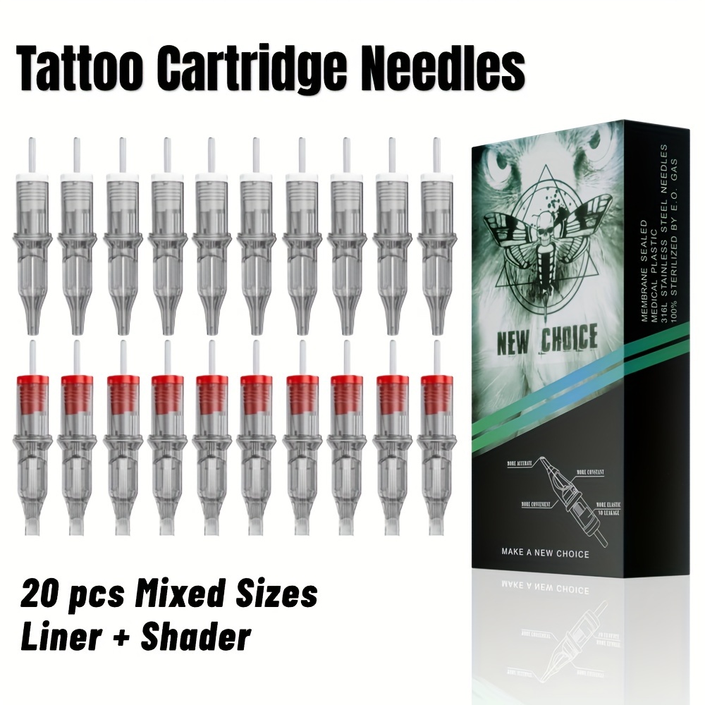 Wormhole Tattoo Cartridge Needles 50pcs Assorted Tattoo Needle Cartridges  Round Liner Mixed 3RL 5RL 7RL 9RL 11RL (50pcs #12 Standard RL)