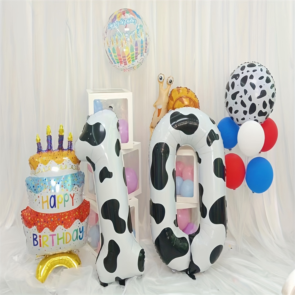 16 bolsas de fiesta de vaca, bolsas de fiesta de cumpleaños de vaca para  niños, suministros de fiesta de cumpleaños, decoraciones de fiesta de vaca