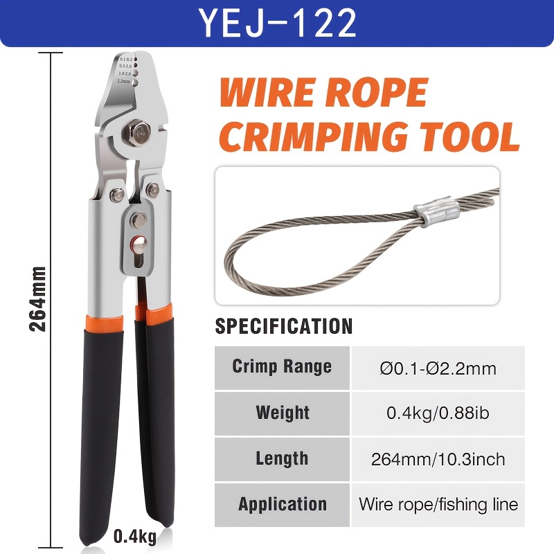 Wire Rope Crimping Tool Swager Crimper Fishing Lines - Temu Canada