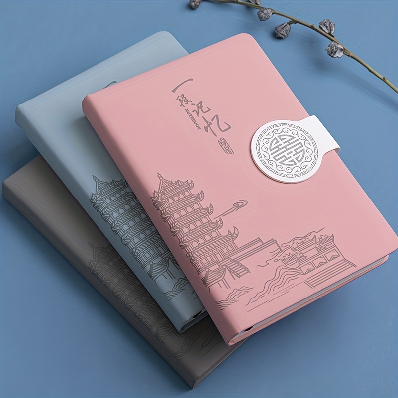 360 Page PU Leather Notebook Magnetic Buckle Hardcover For Office & School