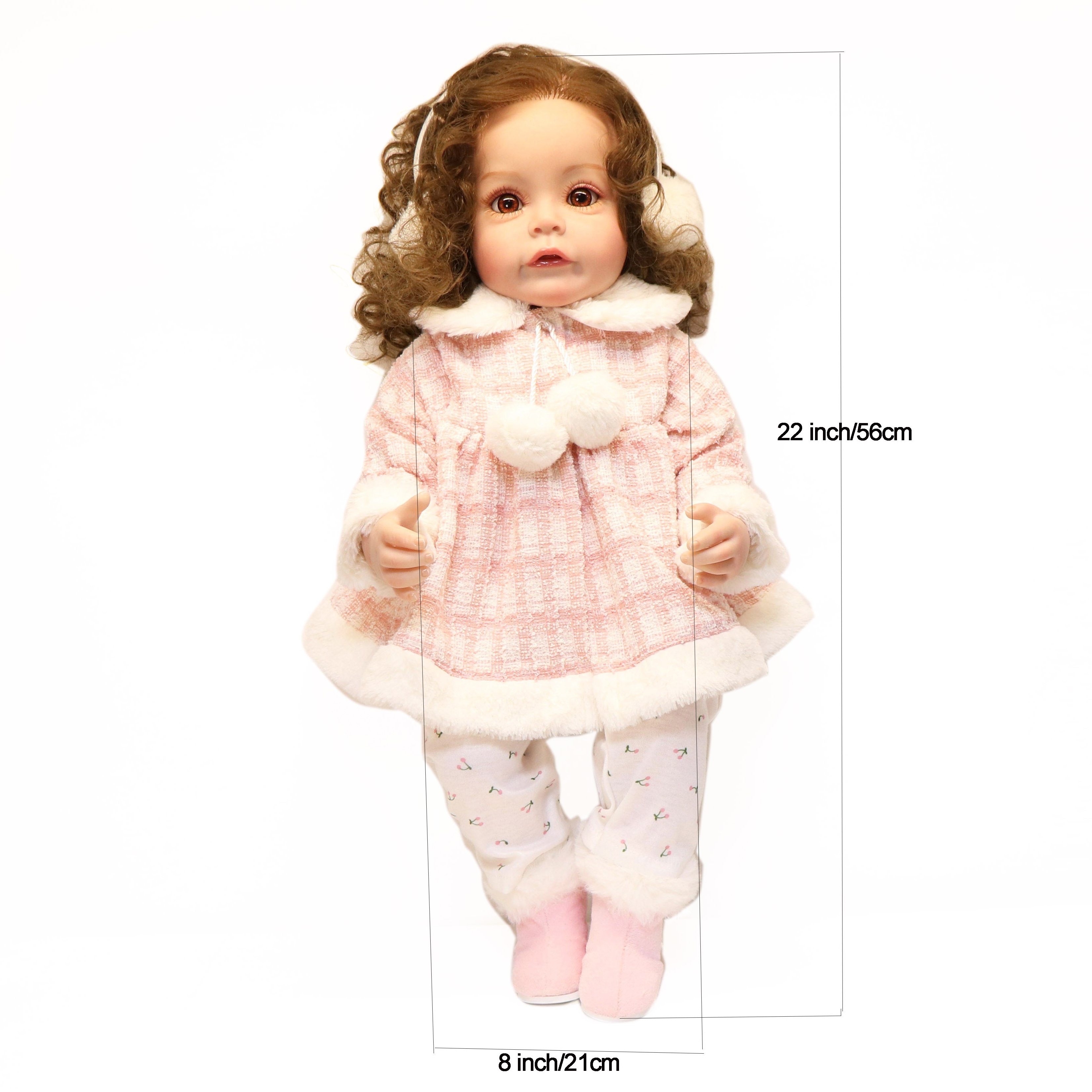 56cm Full Body Silicone Reborn Baby Doll Toy For Girl 22 Inch