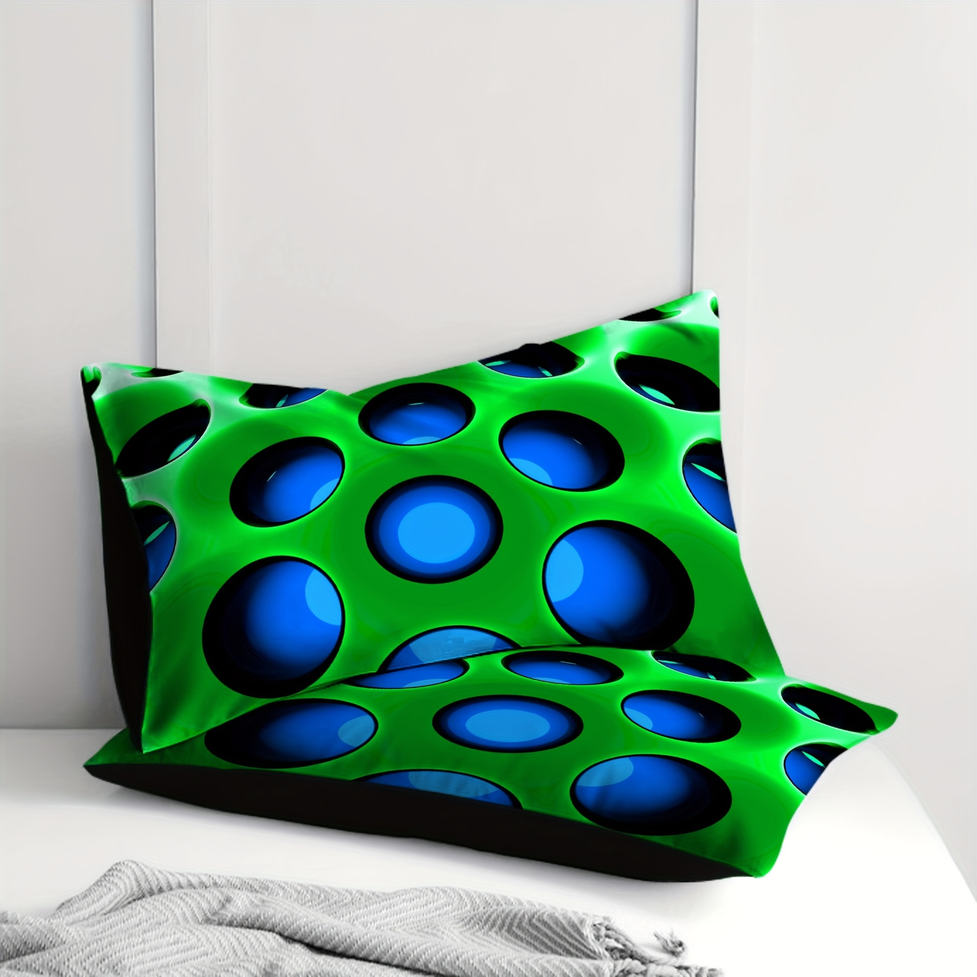 2pcs 3d circular brushed printed pillowcases polyester   machine washable   decorative cushion covers for bedroom sofa 90g fabric weight woven sanded   no insert details 14