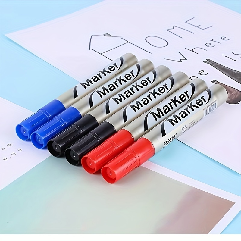 Dry Erase Marker Whiteboard Wipe Marker With Eraser - Temu
