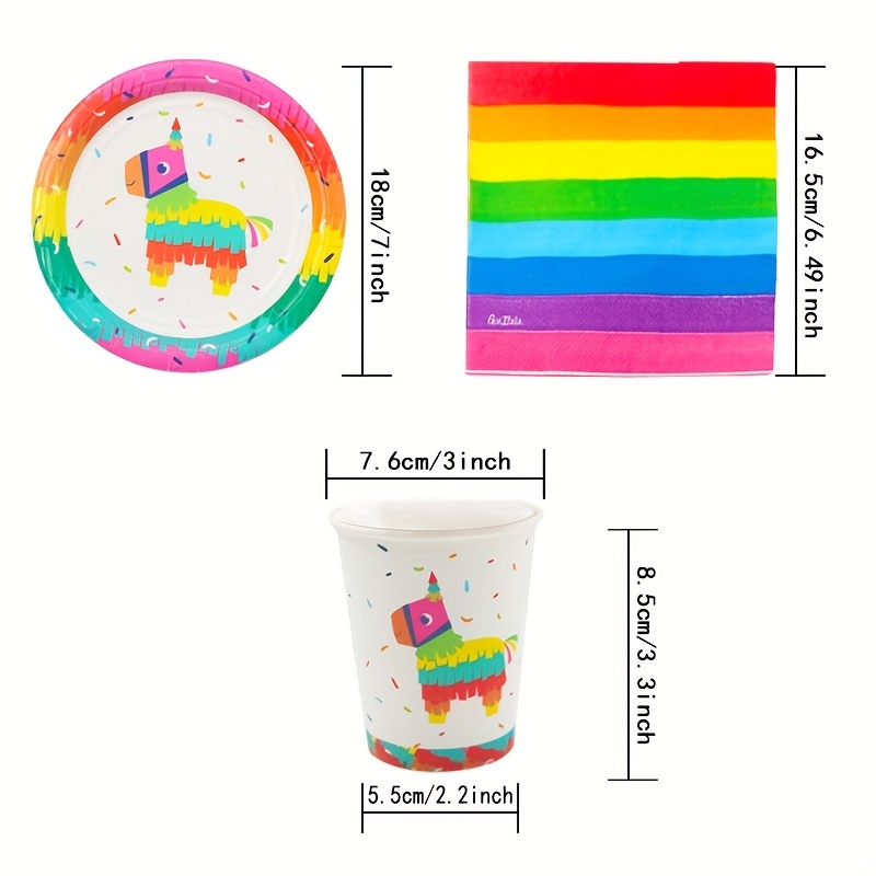 20pcs Unicorn Paper Straws for Baby Shower, Wedding Party Kids