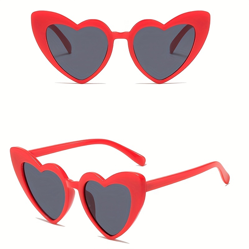 Peach Heart Sunglasses Love Sunglasses Frameless Heart - Temu
