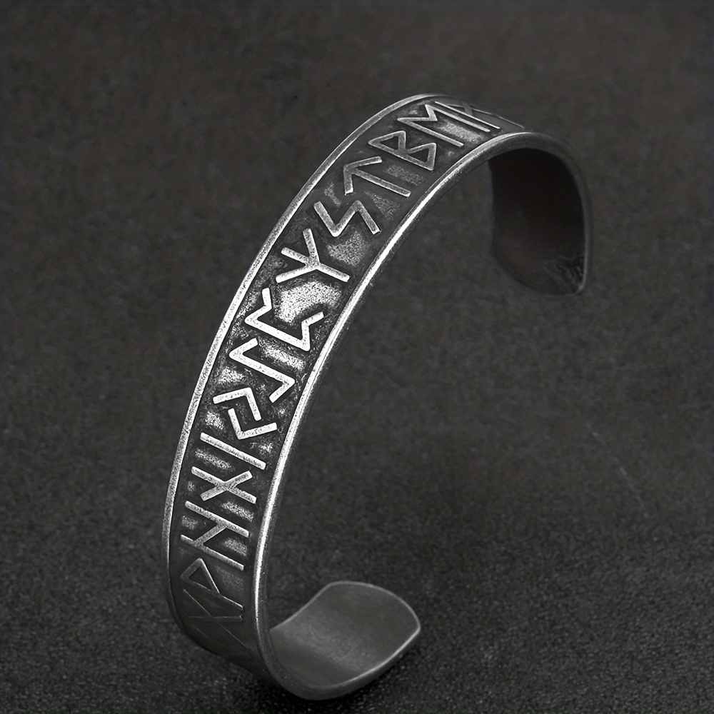 Men's Titanium Steel Bangle, Retro Open Bangle Gift