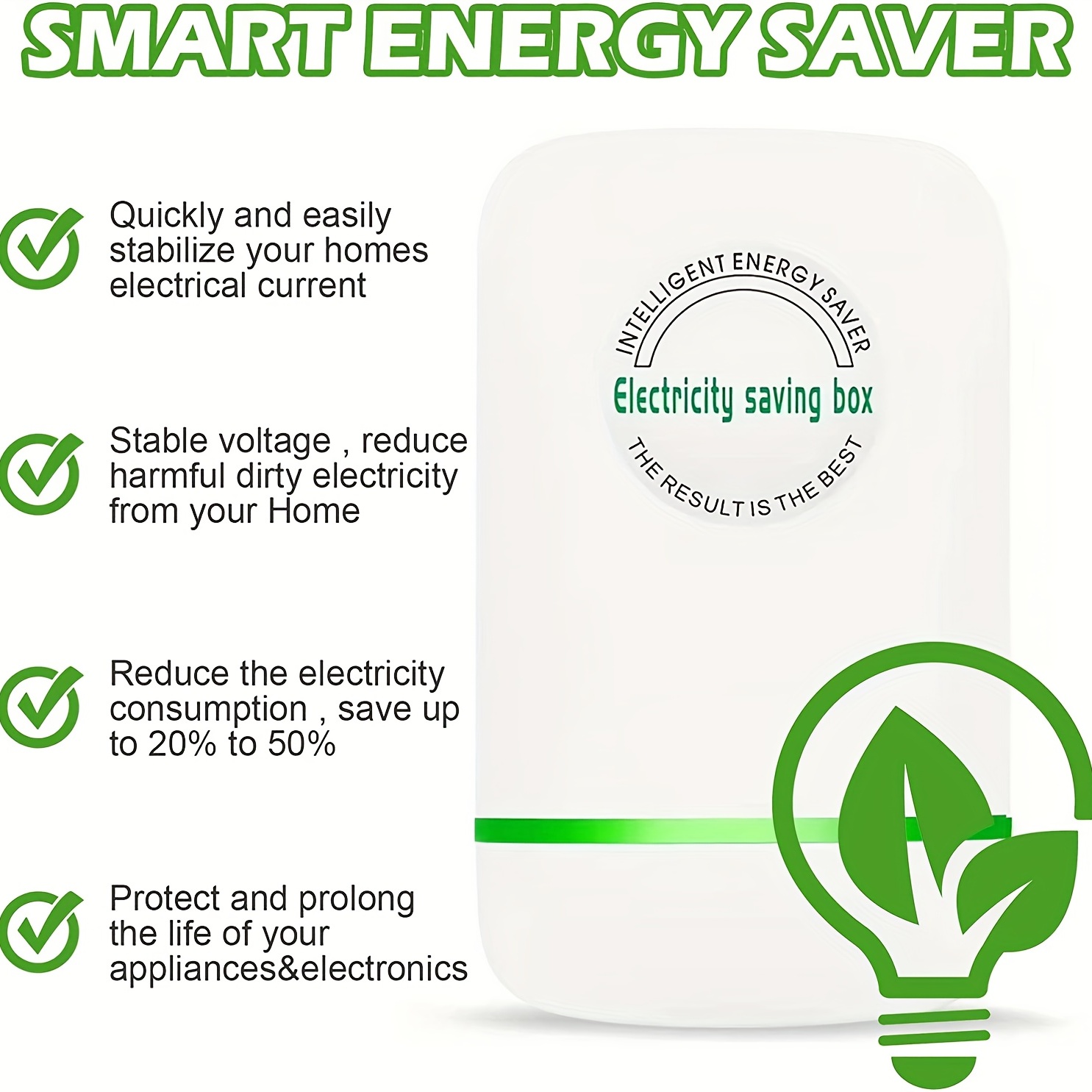 Pro Power Saver™ Electricity Saving Device Save Electricity for Home Office  Market Equipment - US Plug 90v-250v 30kv(4 Pack)
