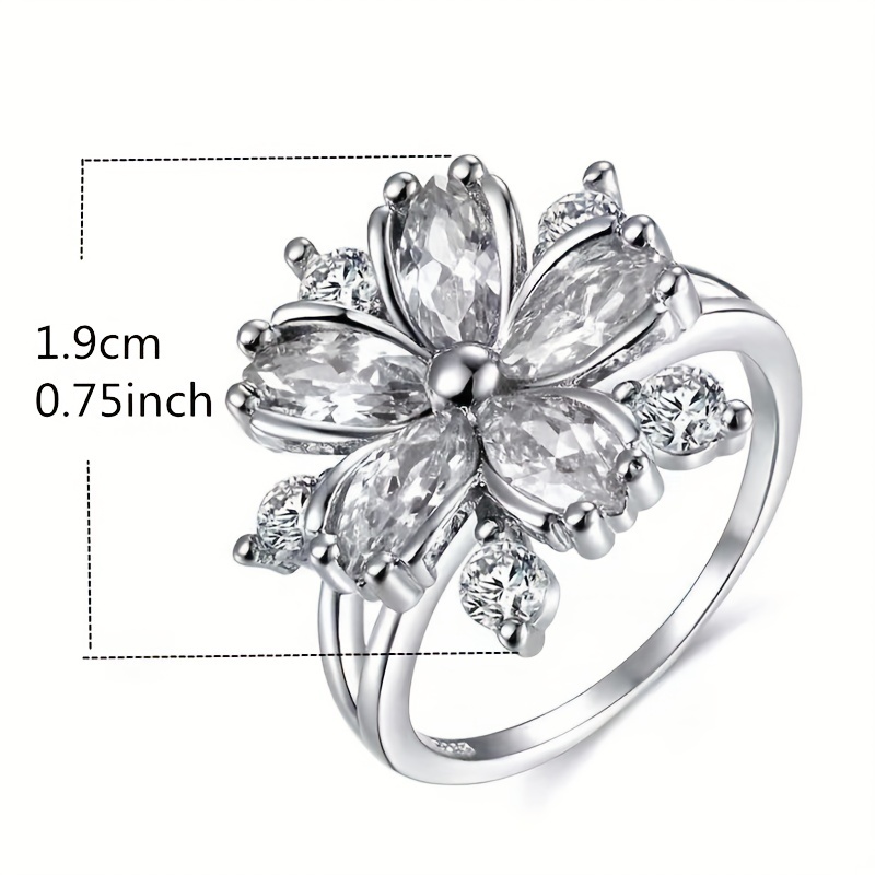 Flower rings clearance for women