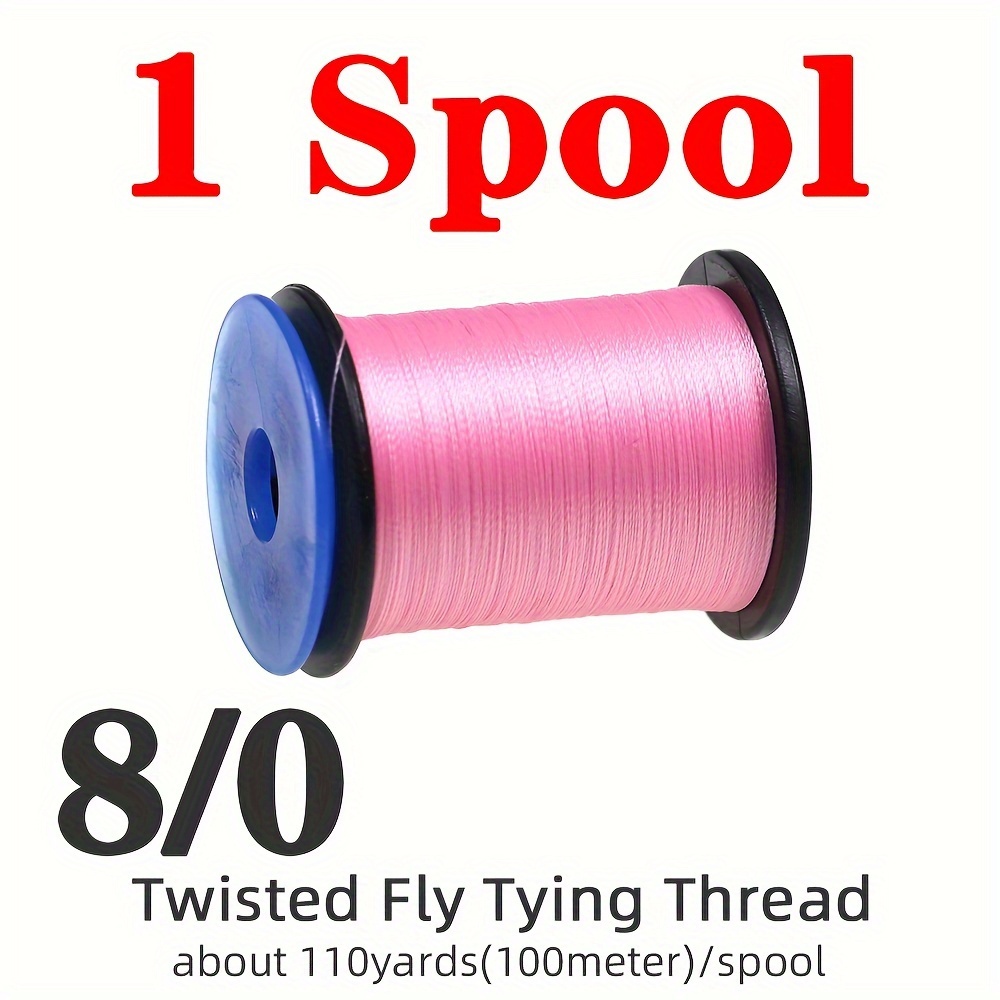 1 Spool 8/0 High Strength Nylon Fly Tying Thread for Wet Nymph Fly, Fly  Lure Tying Materials, Fishing Accessories