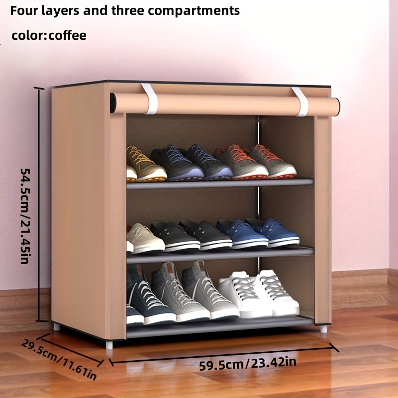 Rustproof Multi layer Shoe Rack Shoe Organizer With Fabric - Temu