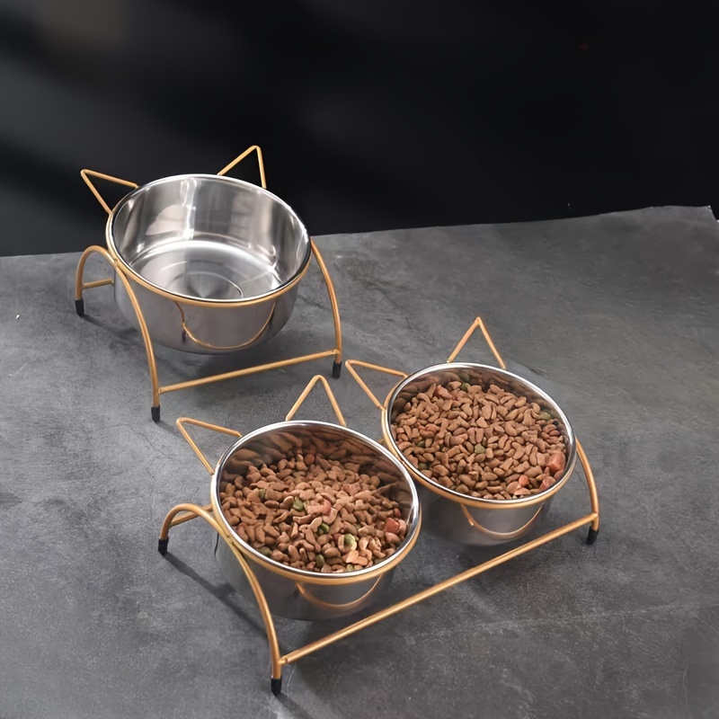 Elevated Dog Food Bowl Water Bowl For Cage Stainless Steel - Temu