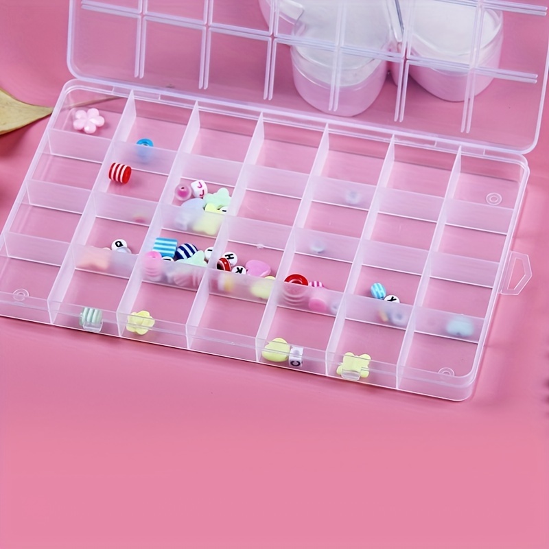 6/9/12 Grids Beads Storage Box Plastic Art Nails Case Rings Jewelry Storage  Box Earrings Organizer Beads Container Display Box
