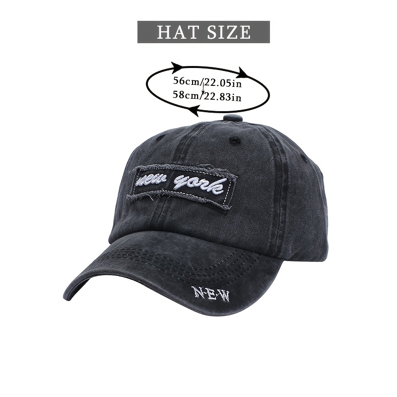New York Hat Blue/Black NY Baseball Cap Size 56cm New