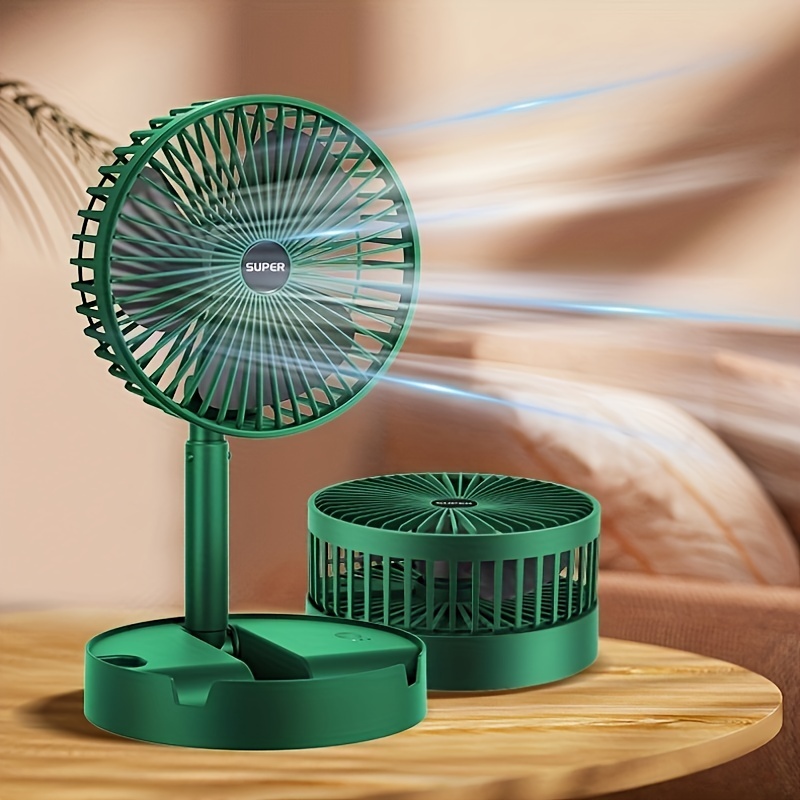 Vert - Mini ventilateur portable avec batterie rechargeable et 3