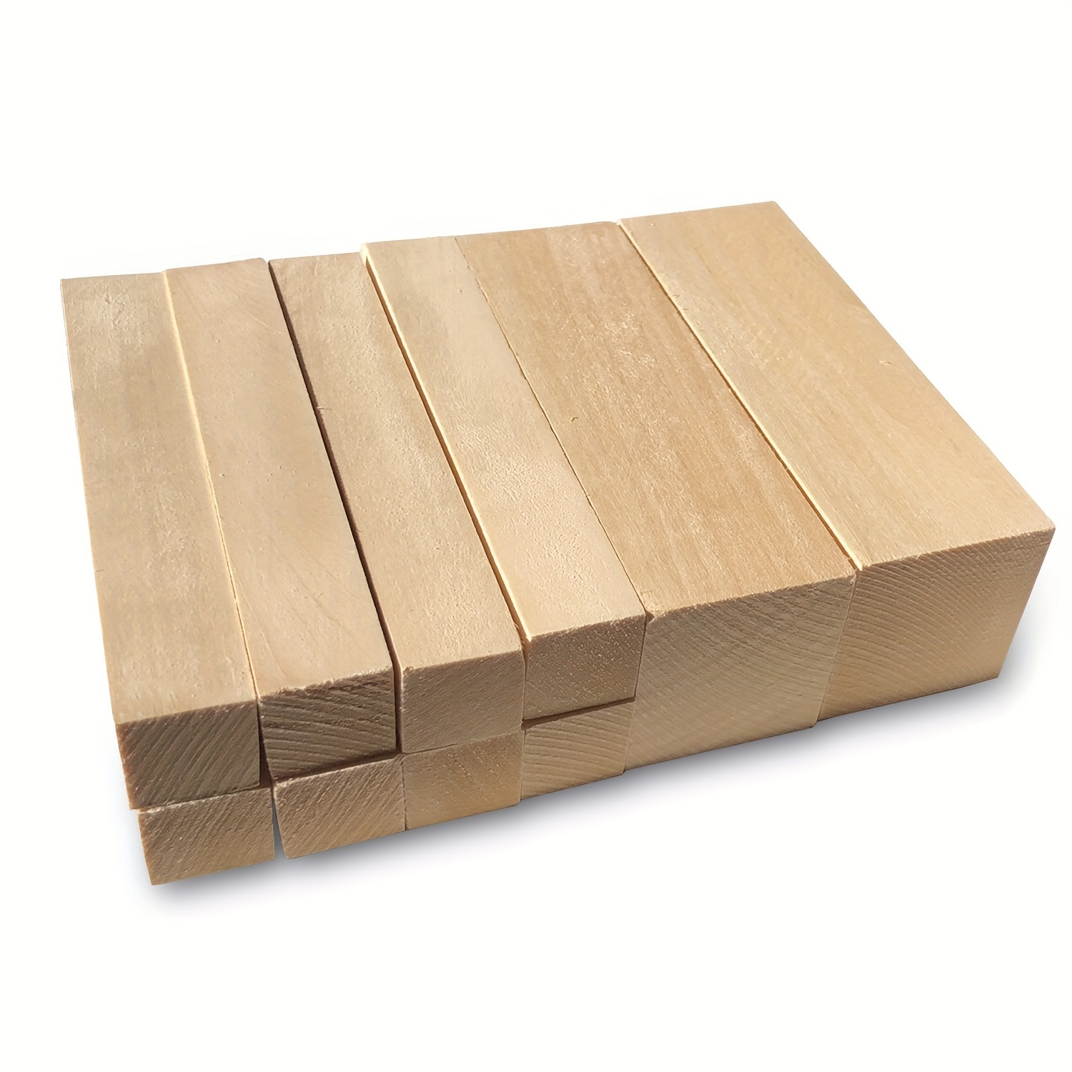 5pcs Basswood Carving Block Natural Soft Wood Carving Block 2 Sizes Portable Unfinished Wood Block Carving Whittling Art Supplies for Beginner Expert