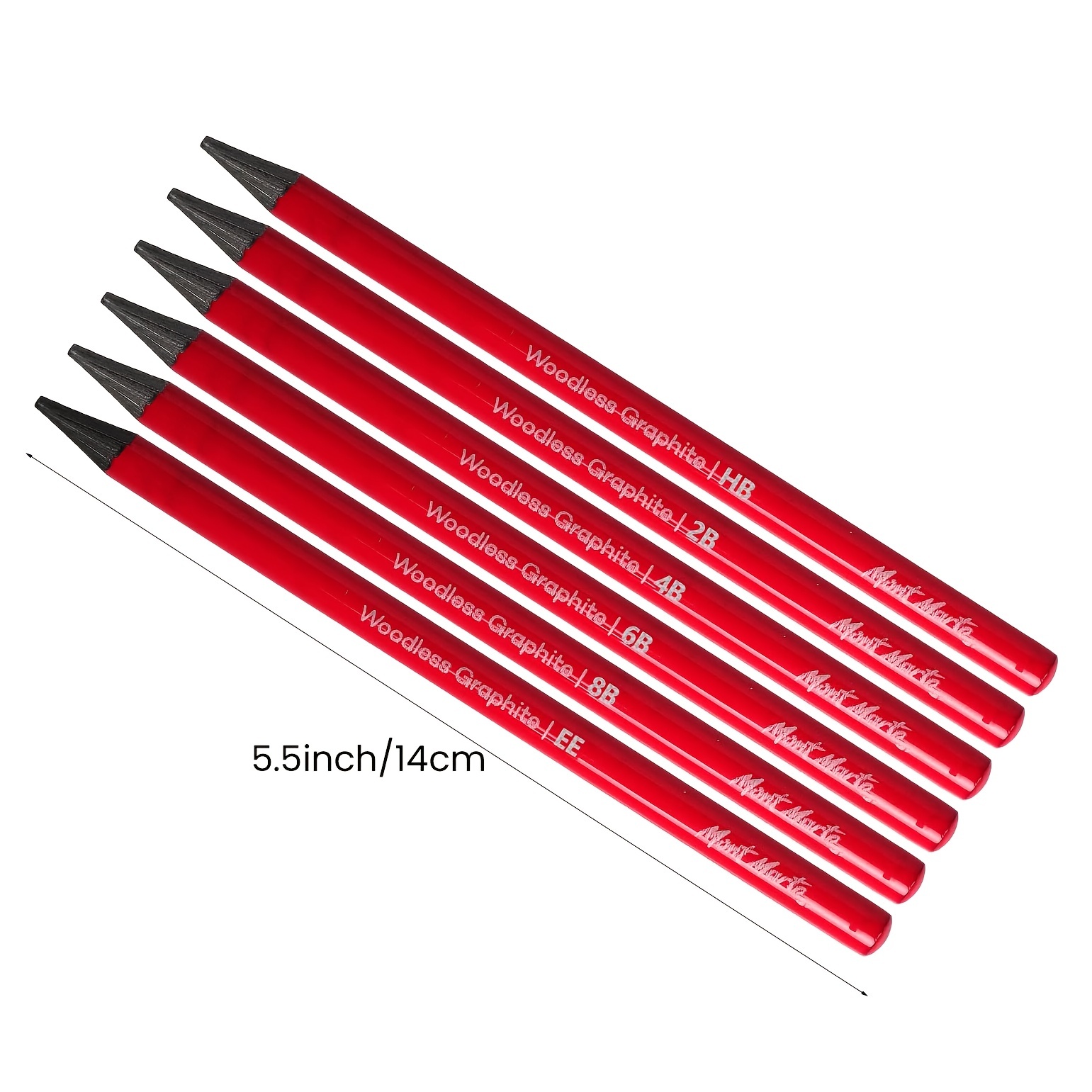Tin of 6 High Quality Graphite Pencils 2B 4B 6B Soft Art Artists Drawing  Shading